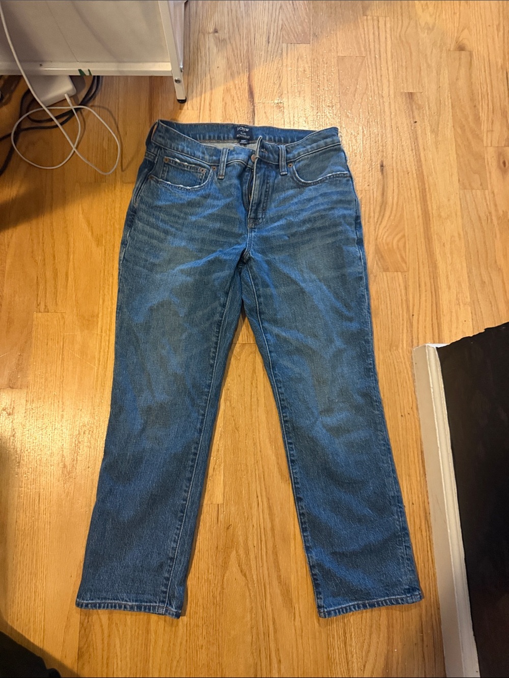 J. Crew Straight-Leg Jeans in Medium Denim Blue